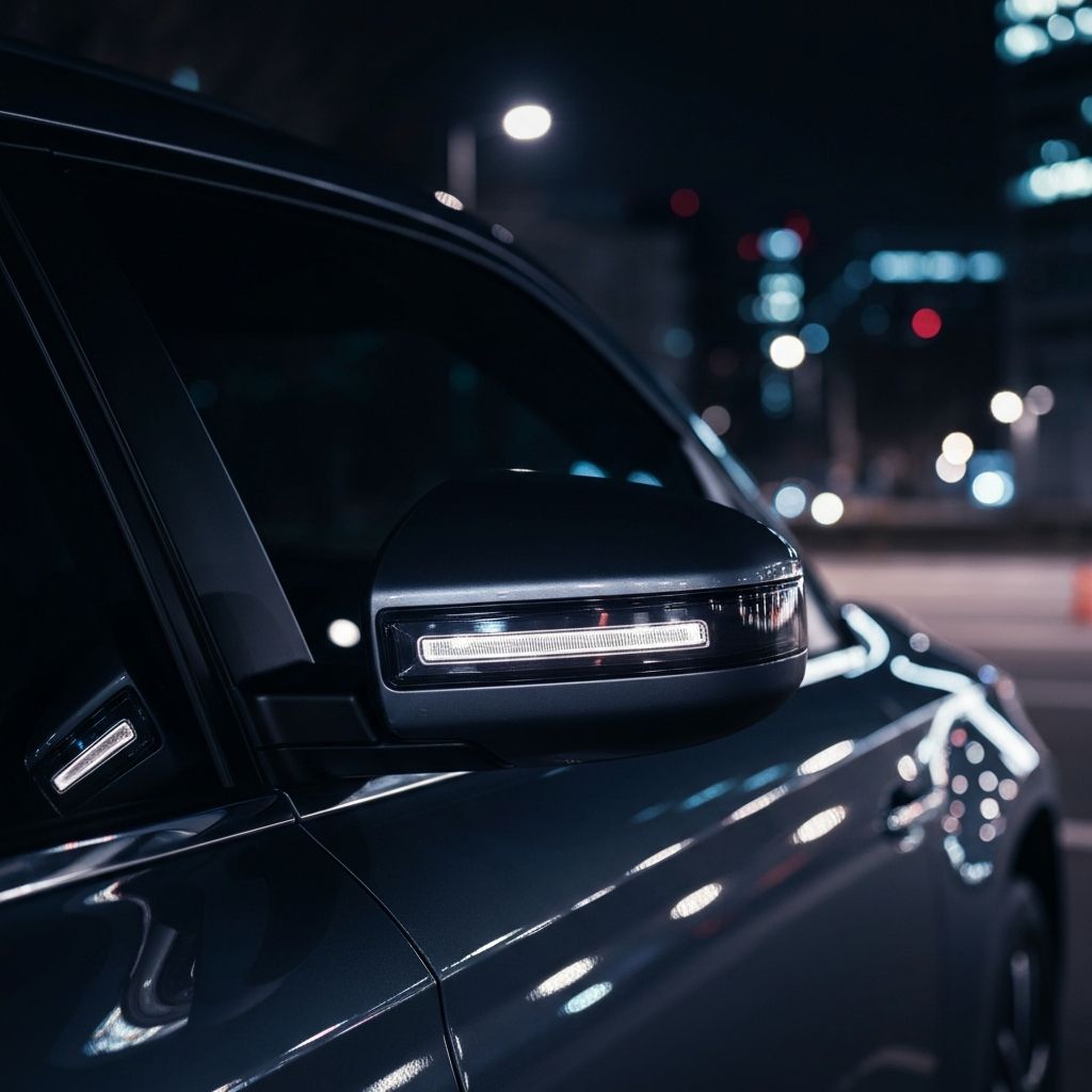 Car folding side mirror