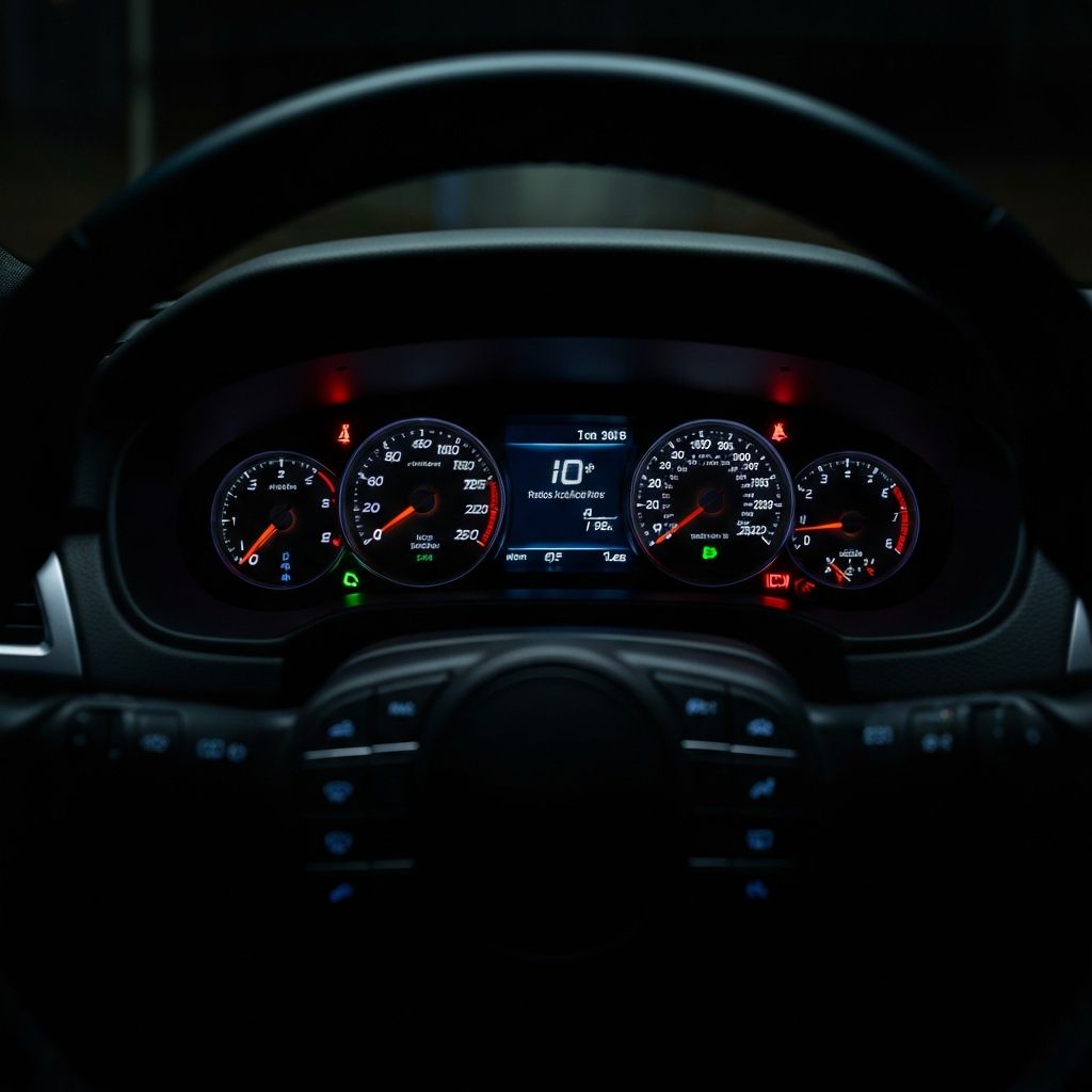 Car instrument cluster with gauges